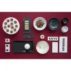 Plato redondo de queso en mármol blanco o negro hecho en Italia - Kirby Viadurini