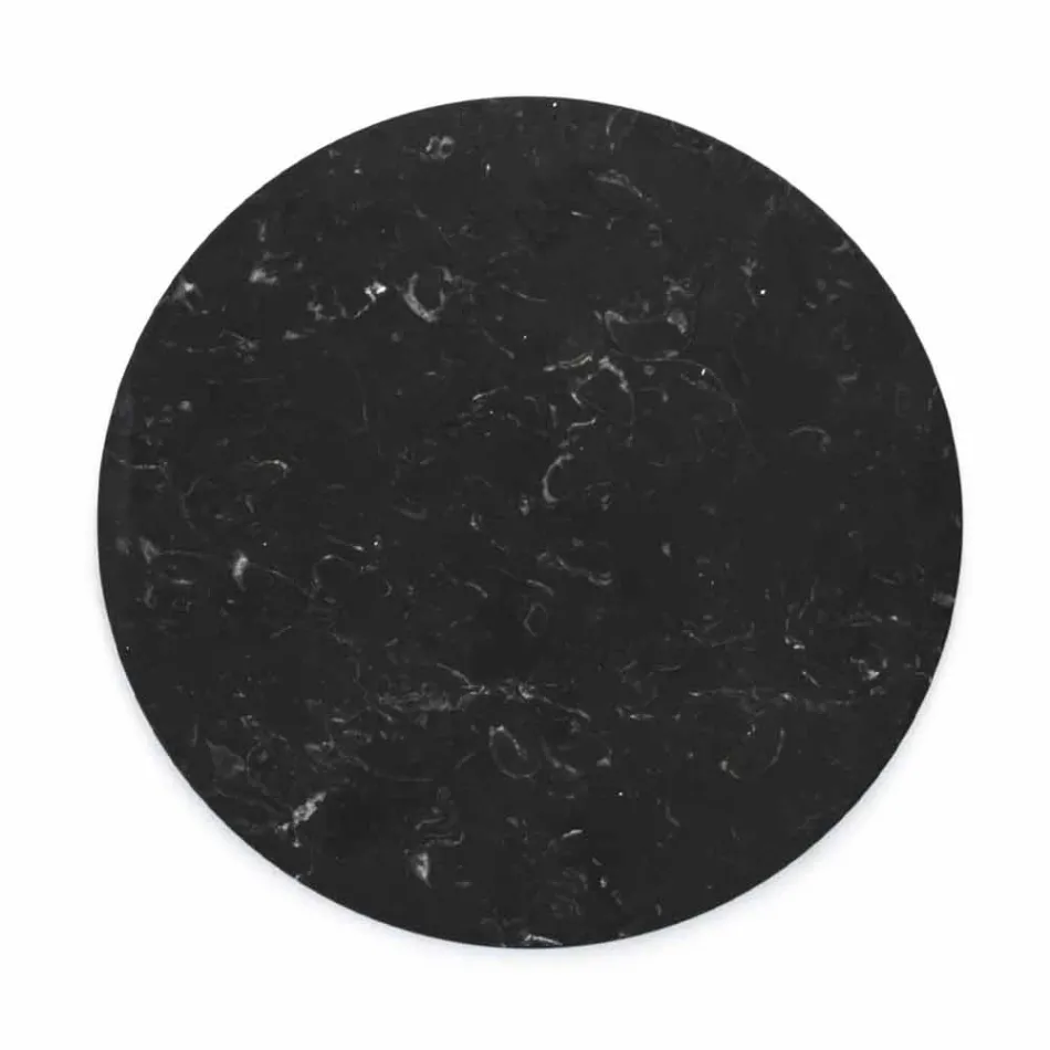 Plato redondo de queso en mármol blanco o negro hecho en Italia - Kirby Viadurini