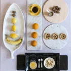 Plato redondo de queso en mármol blanco o negro hecho en Italia - Kirby Viadurini