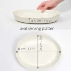 Plato de servicio ovalado de porcelana blanca de diseño de lujo - Arcimaesta Viadurini