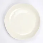 Plato de servicio redondo italiano de lujo de porcelana blanca - Arcimaesta Viadurini