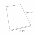 Plato De Ducha 160x70 Diseño Moderno En Resina Blanca Efecto Pizarra - Sommo Viadurini