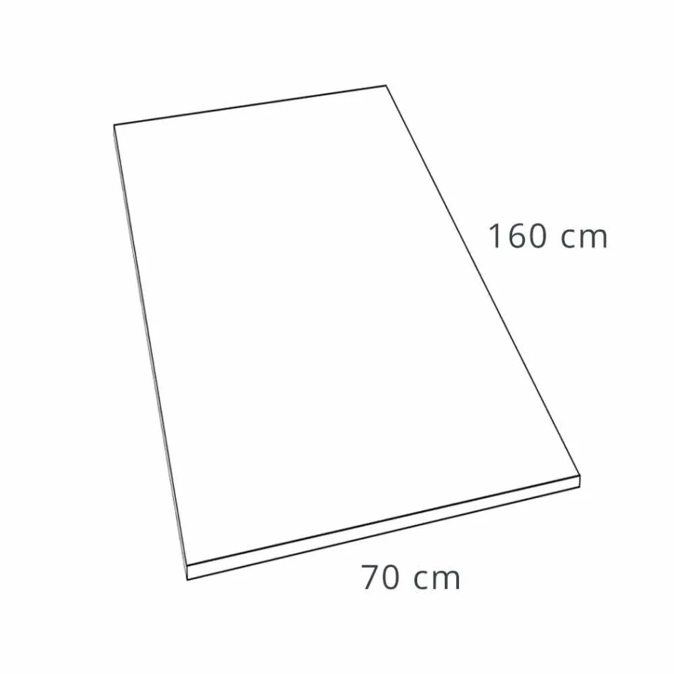 Plato De Ducha 160x70 Diseño Moderno En Resina Blanca Efecto Pizarra - Sommo Viadurini