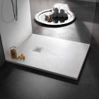 Plato de ducha de diseño moderno en resina efecto piedra 100x70 - Domio Viadurini