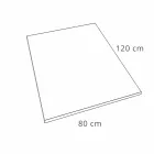 Plato De Ducha De Resina Efecto Pizarra Blanco 120x80 Diseño Moderno - Sommo Viadurini