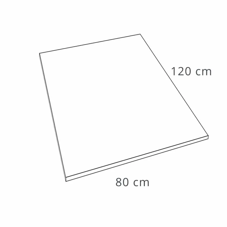Plato De Ducha De Resina Efecto Pizarra Blanco 120x80 Diseño Moderno - Sommo Viadurini