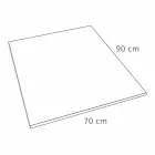 Plato de ducha moderno 90x70 de resina blanca efecto pizarra - Sommo Viadurini