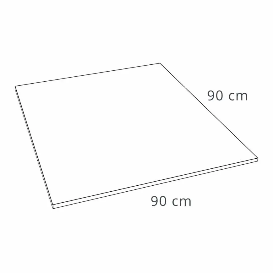 Plato de ducha moderno cuadrado 90x90 en resina efecto piedra - Domio Viadurini