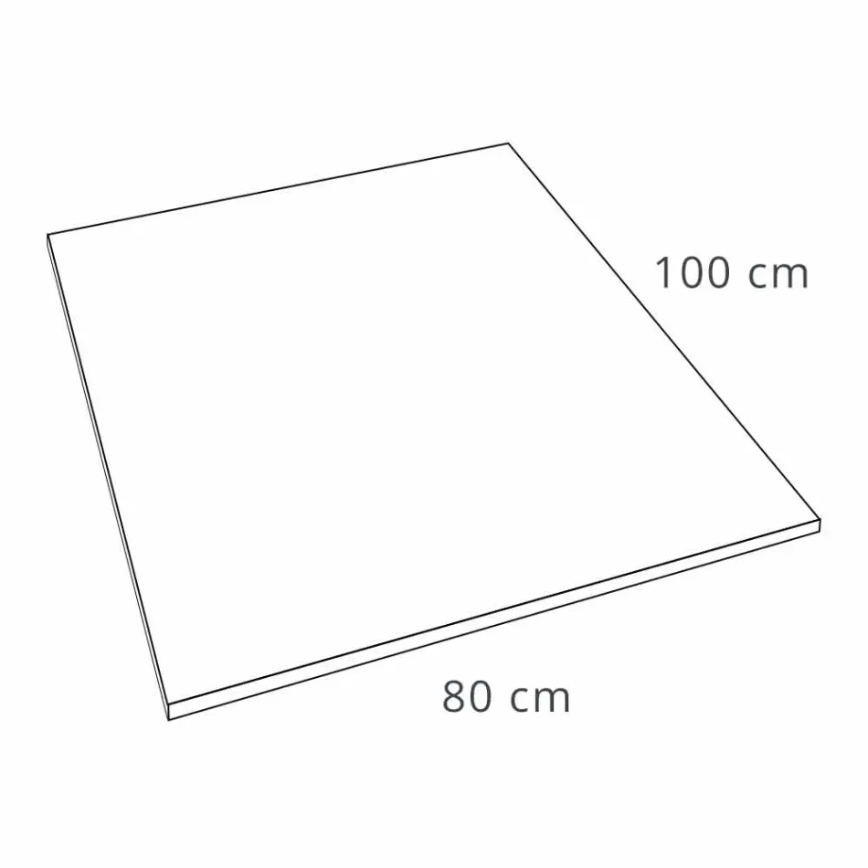Plato de ducha moderno rectangular 100x80 cm en resina efecto terciopelo - Estimo Viadurini