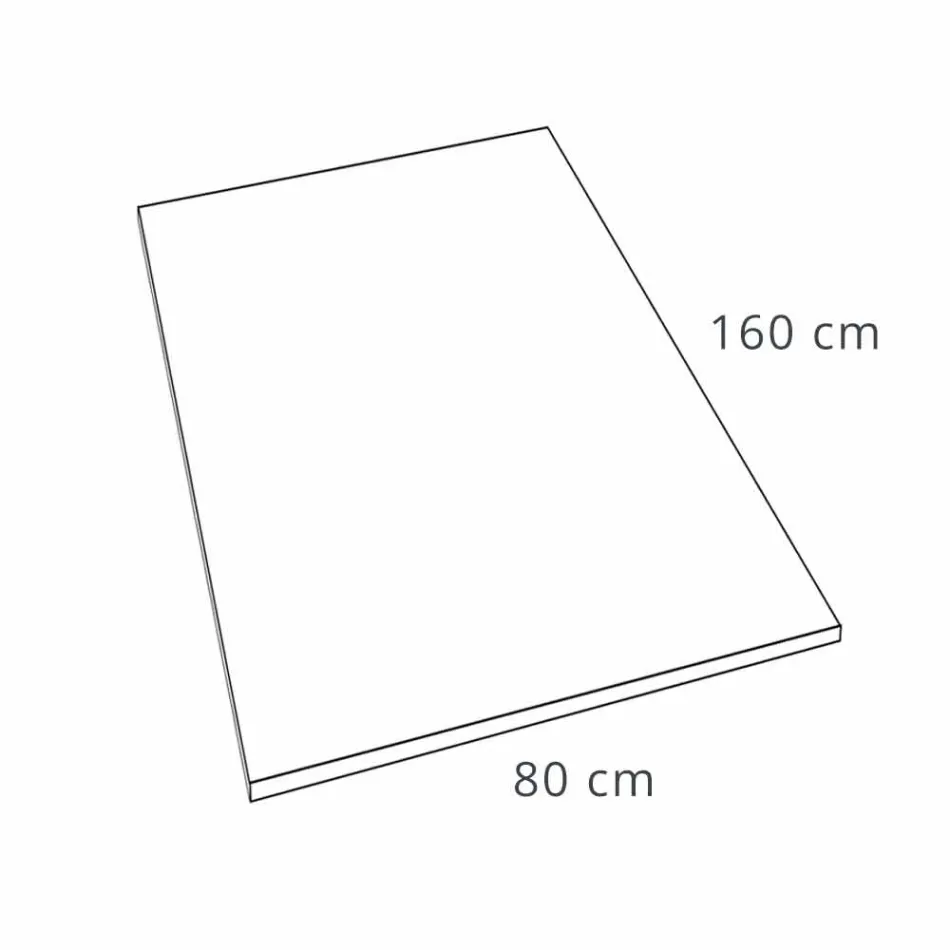 Plato de ducha moderno rectangular 160x80 en resina efecto piedra - Domio Viadurini