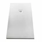 Plato de ducha moderno rectangular 160x80 en resina efecto piedra - Domio Viadurini