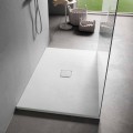 Plato de ducha rectangular 140x90 cm resina blanca efecto terciopelo - Estimo