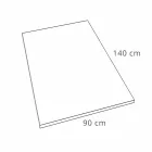 Plato de ducha rectangular 140x90 cm resina blanca efecto terciopelo - Estimo Viadurini