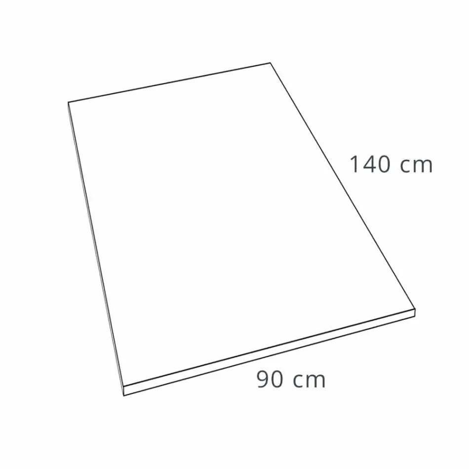 Plato de ducha rectangular 140x90 cm resina blanca efecto terciopelo - Estimo Viadurini