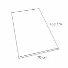 Plato de ducha rectangular 160x70 cm en resina blanca de diseño moderno - Estimo Viadurini