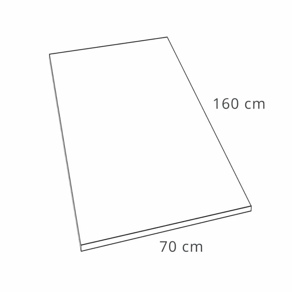 Plato de ducha rectangular 160x70 cm en resina blanca de diseño moderno - Estimo Viadurini