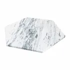 Plato de Servicio Hexagonal en Mármol Blanco de Carrara o Marquinia Negro - Ludivine Viadurini