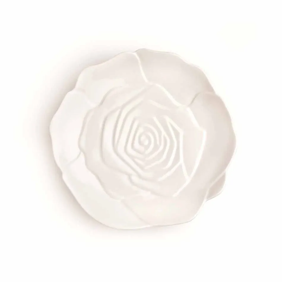 Plato de porcelana de 12 piezas, elegante, decorado a mano - Rafiki Viadurini