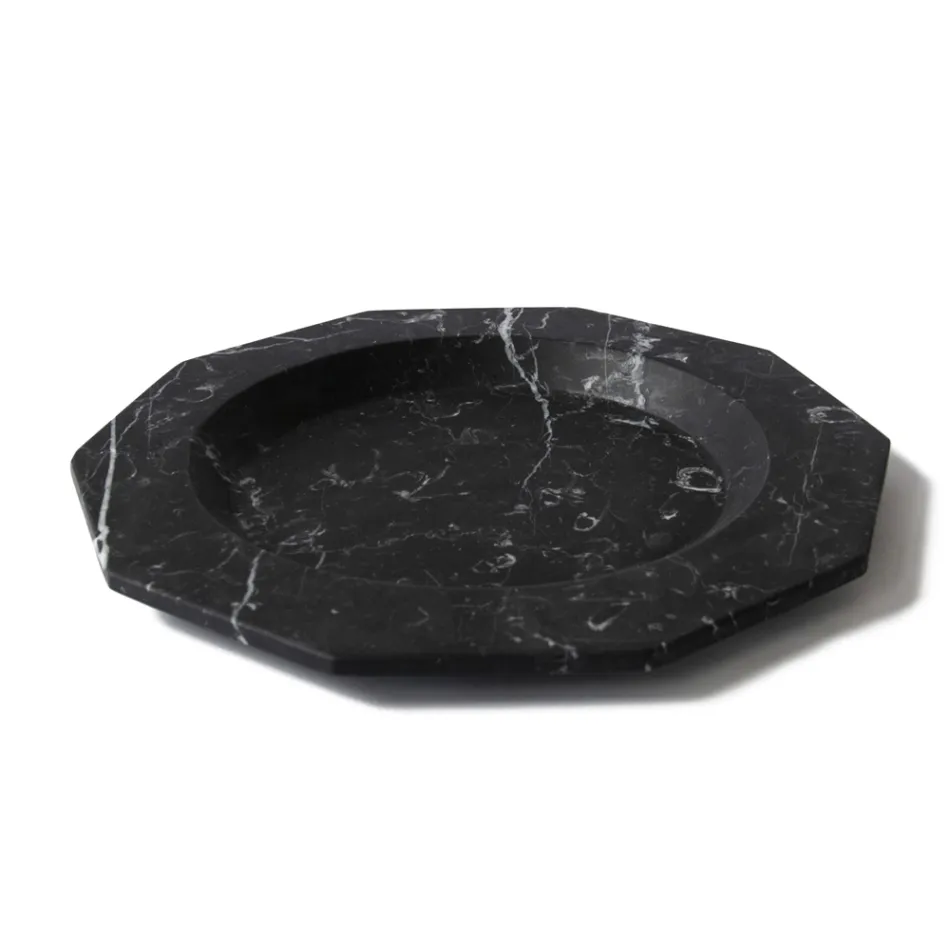 Plato Plano en Mármol Satinado Varios Acabados Diseño de Lujo Italiano - Rodio Viadurini