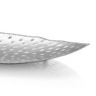 Centro de mesa con diseño de hoja de metal plateado y bolsillo vacío - Tourette Viadurini