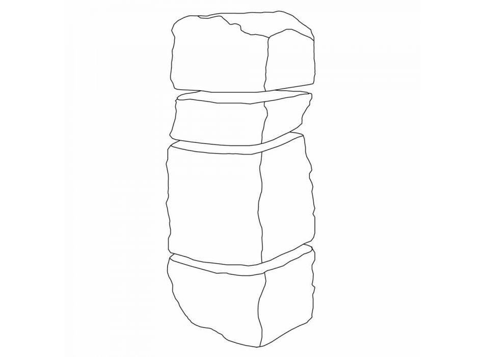 Piedra de mármol Pesco Carnico luminoso con 3 cortes Stonehenge Viadurini
