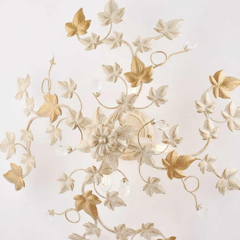 Lámpara de techo de metal y cristal de 6 luces para interiores de estilo sofisticado – Orchidea Viadurini