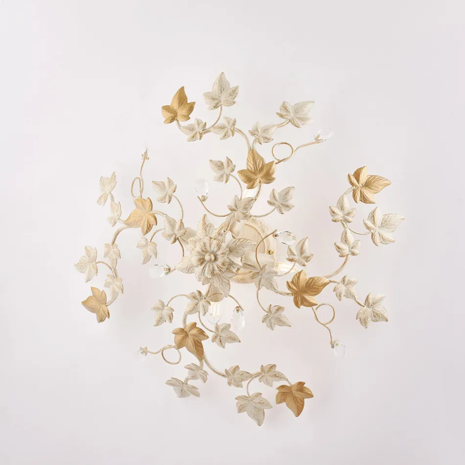 Lámpara de techo de metal y cristal de 6 luces para interiores de estilo sofisticado – Orchidea Viadurini