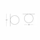 Lámpara de techo Slide Globo (pared) de polietileno hecha en Italia Viadurini