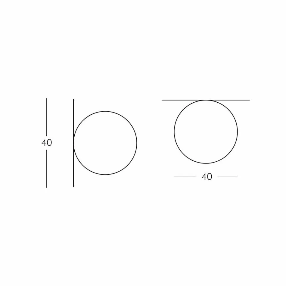 Lámpara de techo Slide Globo (pared) de polietileno hecha en Italia Viadurini