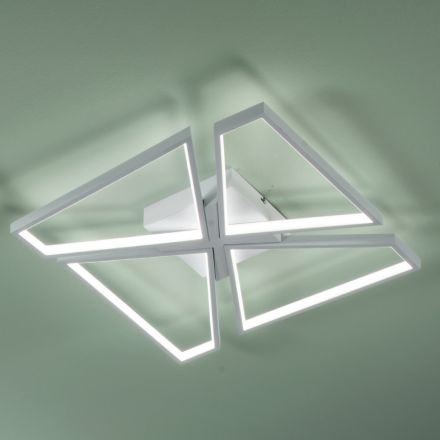 Lámpara de pared LED regulable con difusor de polímero - Squadra Viadurini