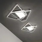 Lámpara de pared LED regulable en metal dorado o plateado - Galáctica Viadurini