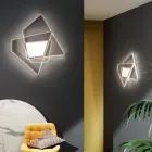 Lámpara de pared LED regulable en metal dorado o plateado - Galáctica Viadurini