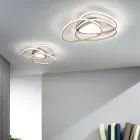 Lámpara de techo Lámpara de pared LED en metal dorado o plateado - Rosella Viadurini