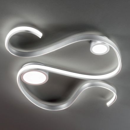 Lámpara de pared de metal con diseño moderno LED regulable - Steven Viadurini