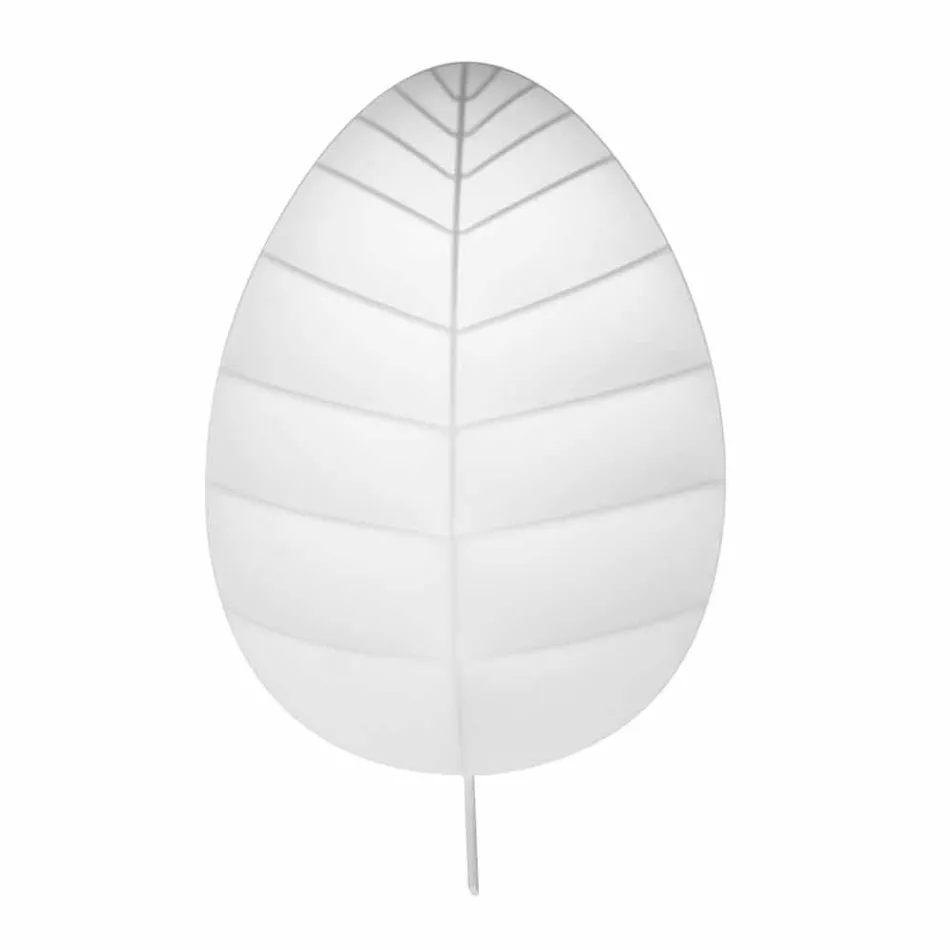 Lámpara de pared en metal y diseño de licra blanca en 3 dimensiones - Follaje Viadurini