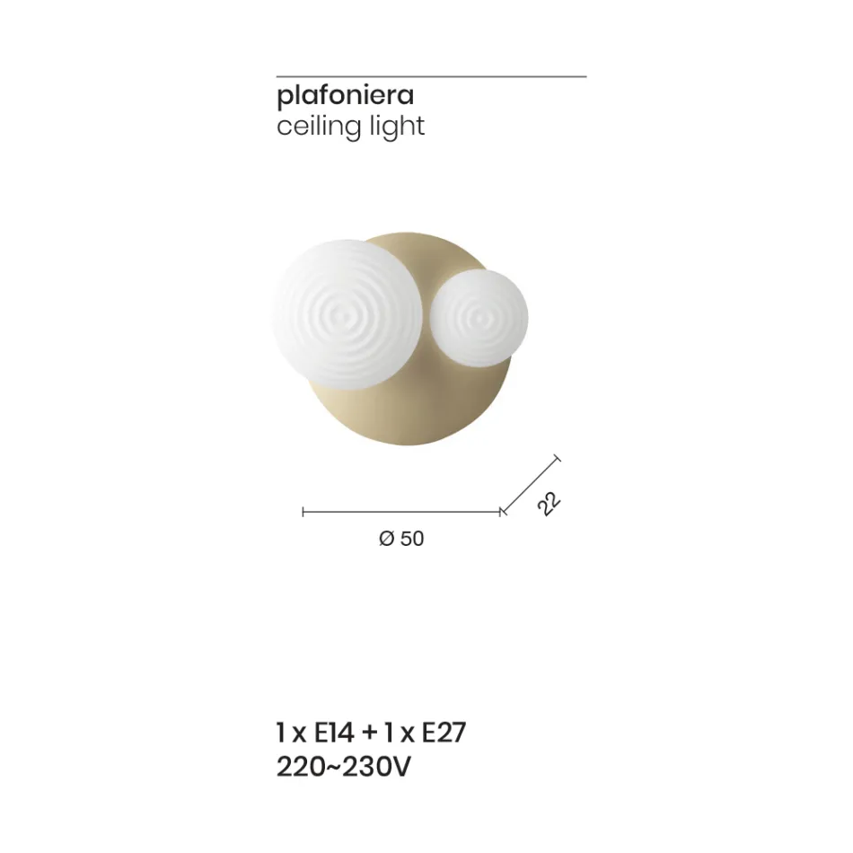 Lámpara de pared de vidrio soplado con estructura metálica - Swallow Viadurini