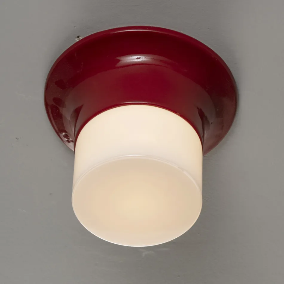 Lámpara de techo de exterior hecha a mano en mayólica Made in Italy - Toscot Swinger Viadurini