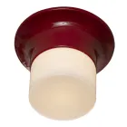 Lámpara de techo de exterior hecha a mano en mayólica Made in Italy - Toscot Swinger Viadurini