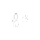 Lámpara de techo artesanal en cerámica y metal Made in Italy - Toscot Match Viadurini