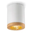 Lámpara de Techo Artesanal Estilo Nórdico Madera y Cerámica - Nateca Viadurini