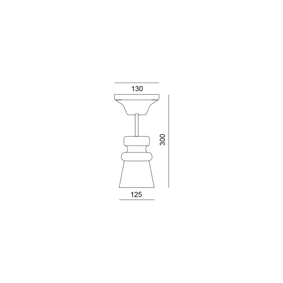 Lámpara de techo artesanal en mayólica y aluminio Made in Italy - Toscot Battersea Viadurini