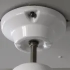 Lámpara de techo artesanal en mayólica y aluminio Made in Italy - Toscot Battersea Viadurini