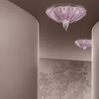 Lámpara de techo veneciana hecha a mano en vidrio y metal Made in Italy - Fabiana Viadurini