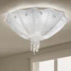 Lámpara de techo veneciana hecha a mano en vidrio y metal Made in Italy - Fabiana Viadurini