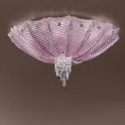 Lámpara de techo veneciana hecha a mano en vidrio y metal Made in Italy - Fabiana Viadurini