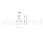 Lámpara de techo exterior de aluminio estilo vintage Made in Italy - Cassandra Viadurini