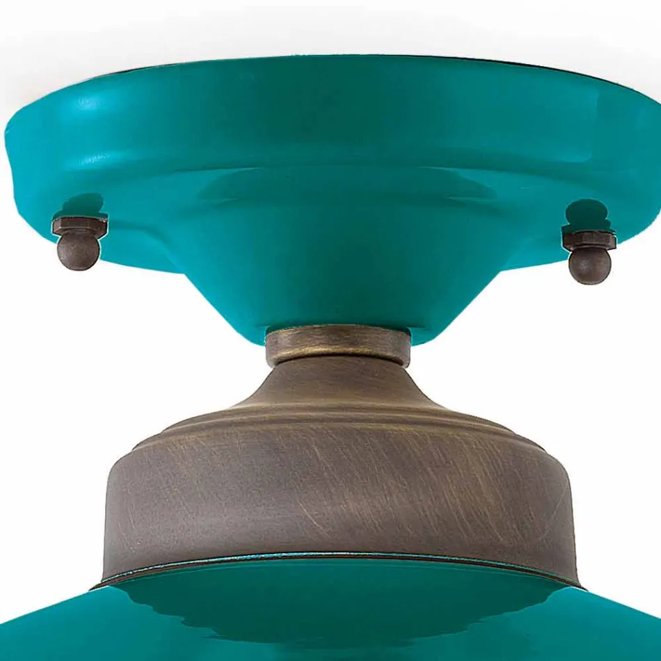 Lámpara de techo de cerámica Diseño de techo y latón Cecilia Viadurini