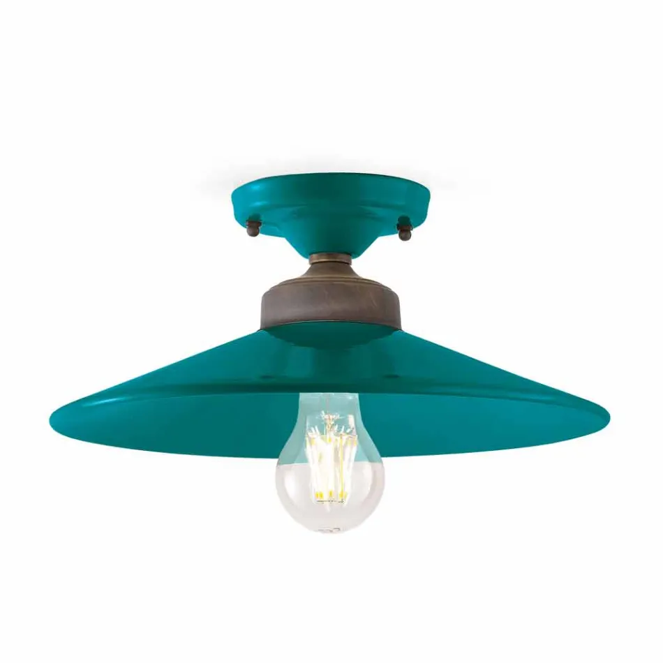 Lámpara de techo de cerámica Diseño de techo y latón Cecilia Viadurini