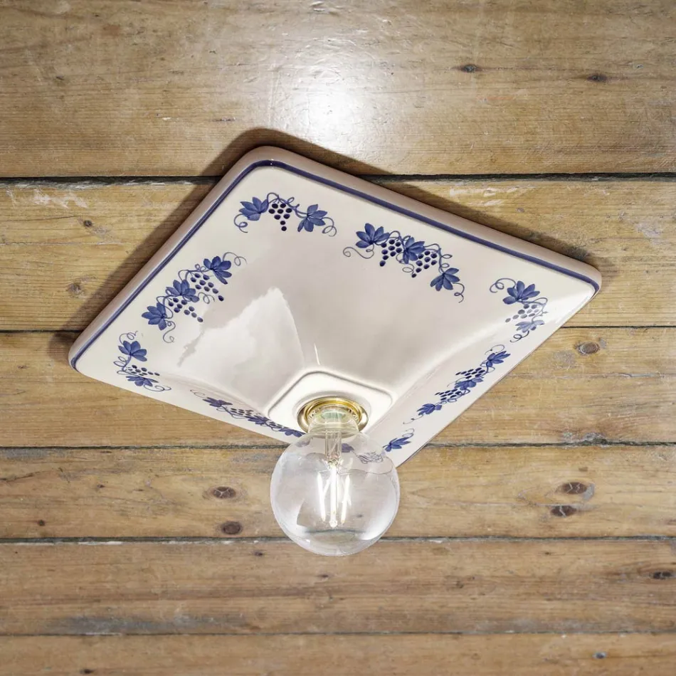 techo techo de cerámica decorada Ferroluce Trieste Viadurini