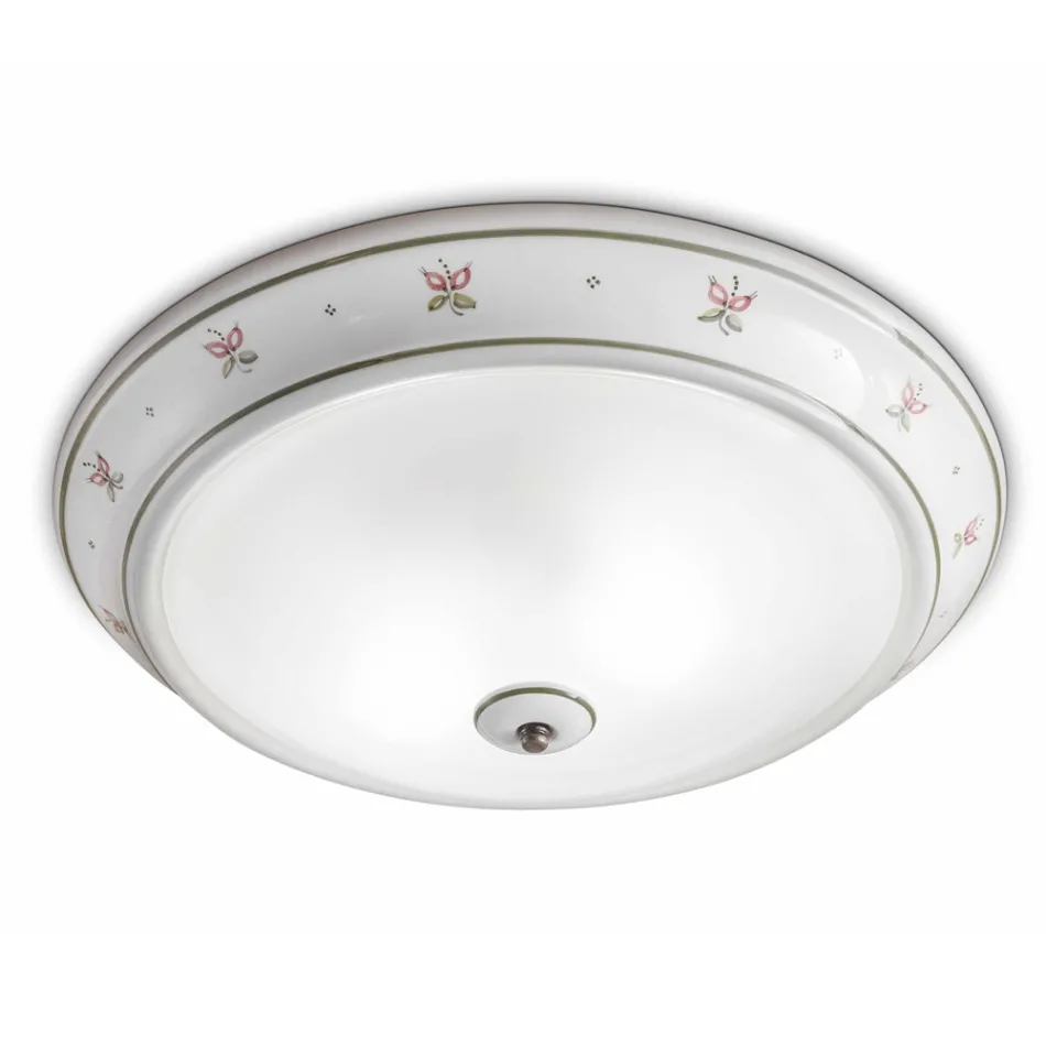 por el techo redondo techo decorado Ferroluce cerámica Viadurini